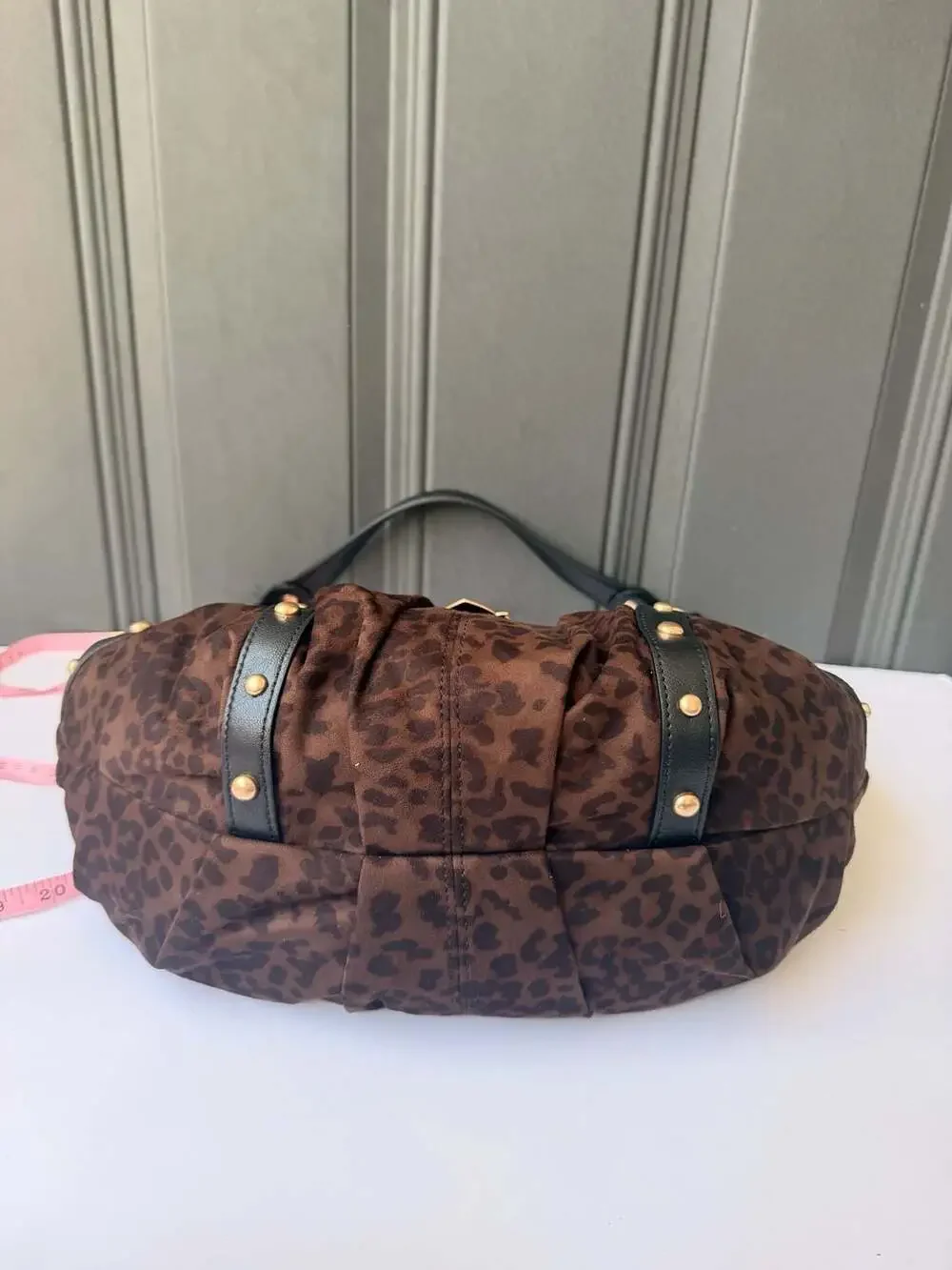 Juicy Couture Retro Glam Hobo Handbag in Chocolate Leopard